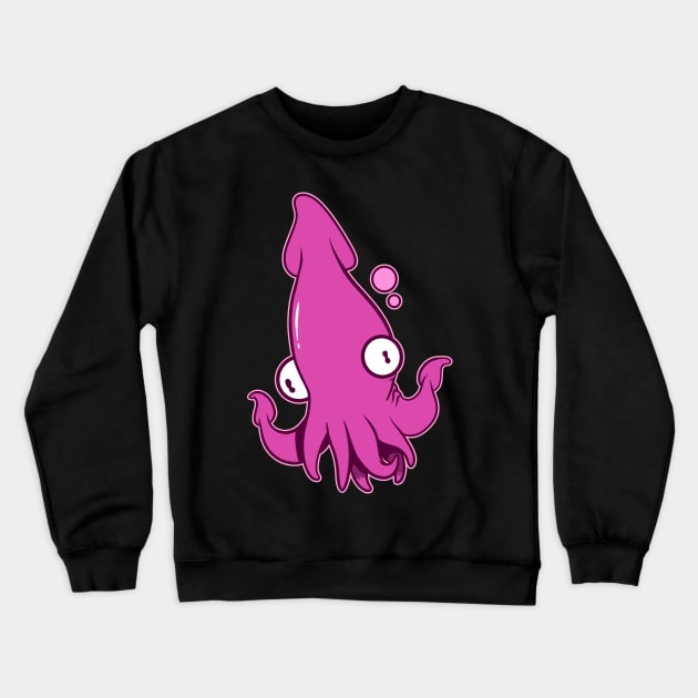 Pink Squid Crewneck Sweatshirt by Noiscin